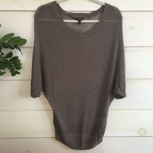 EXPRESS drop-shoulder short-sleeved mesh top